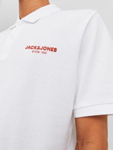 Jack & Jones Logo Overhemd kraag T-shirt -White - 12238848