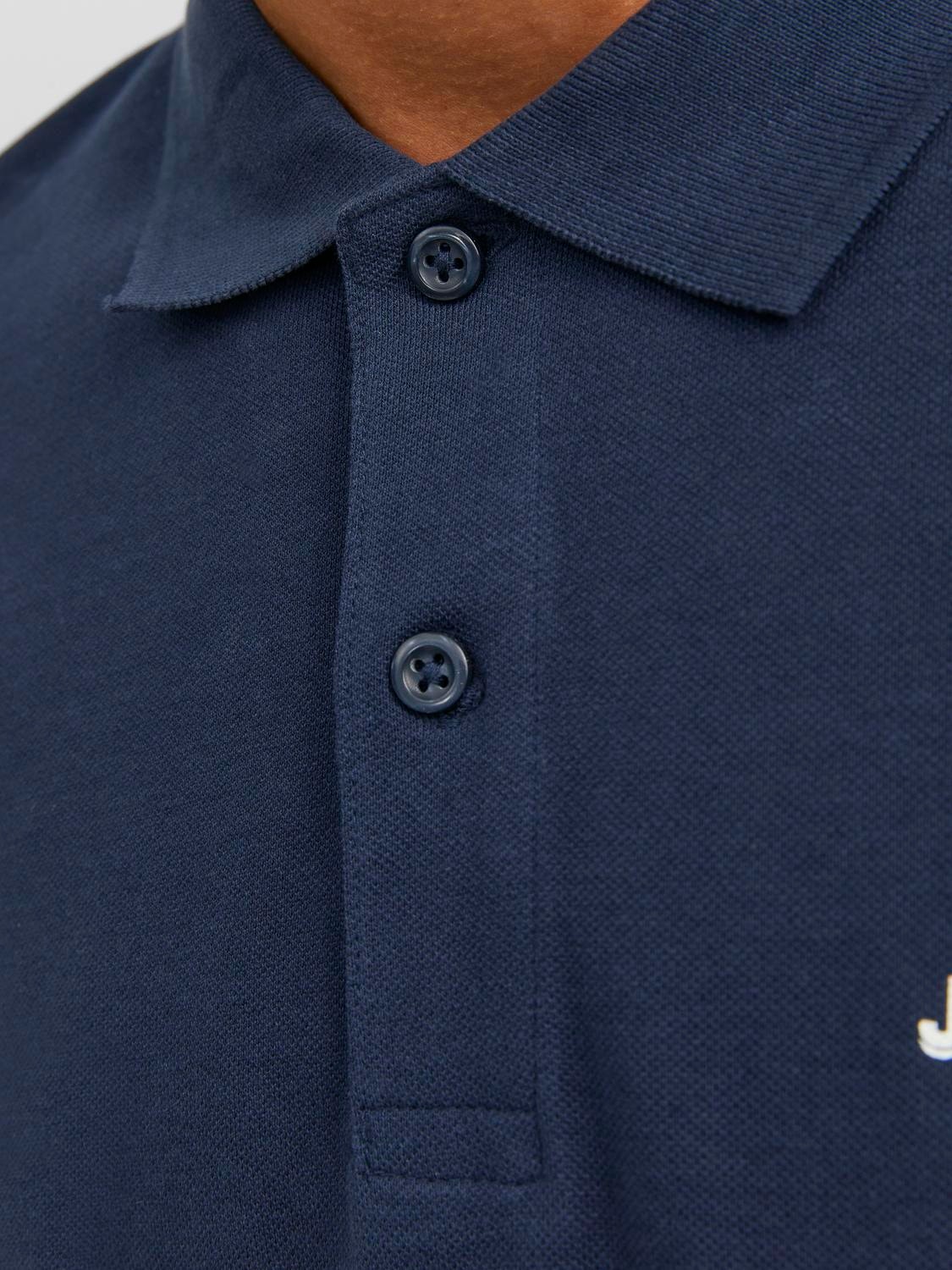Jack & Jones Logo Shirt collar T-shirt -Navy Blazer - 12238848