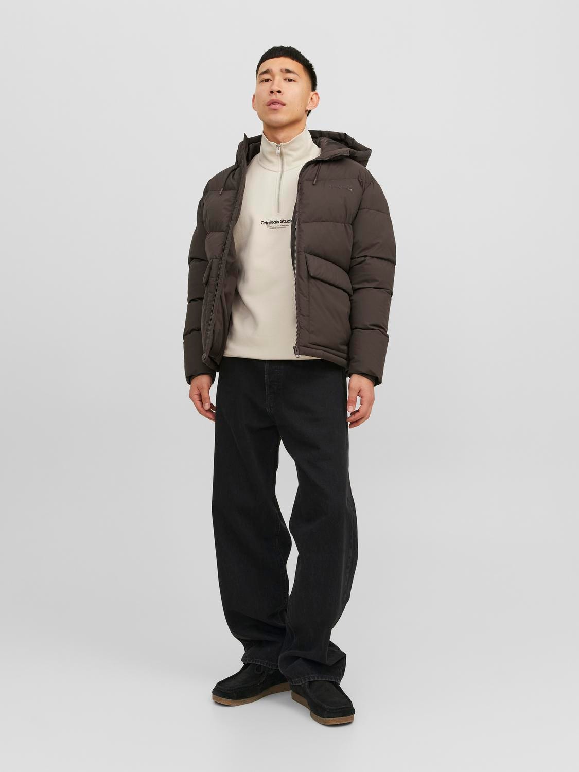 Jack & Jones Pufi dzseki -Chocolate Brown - 12238849