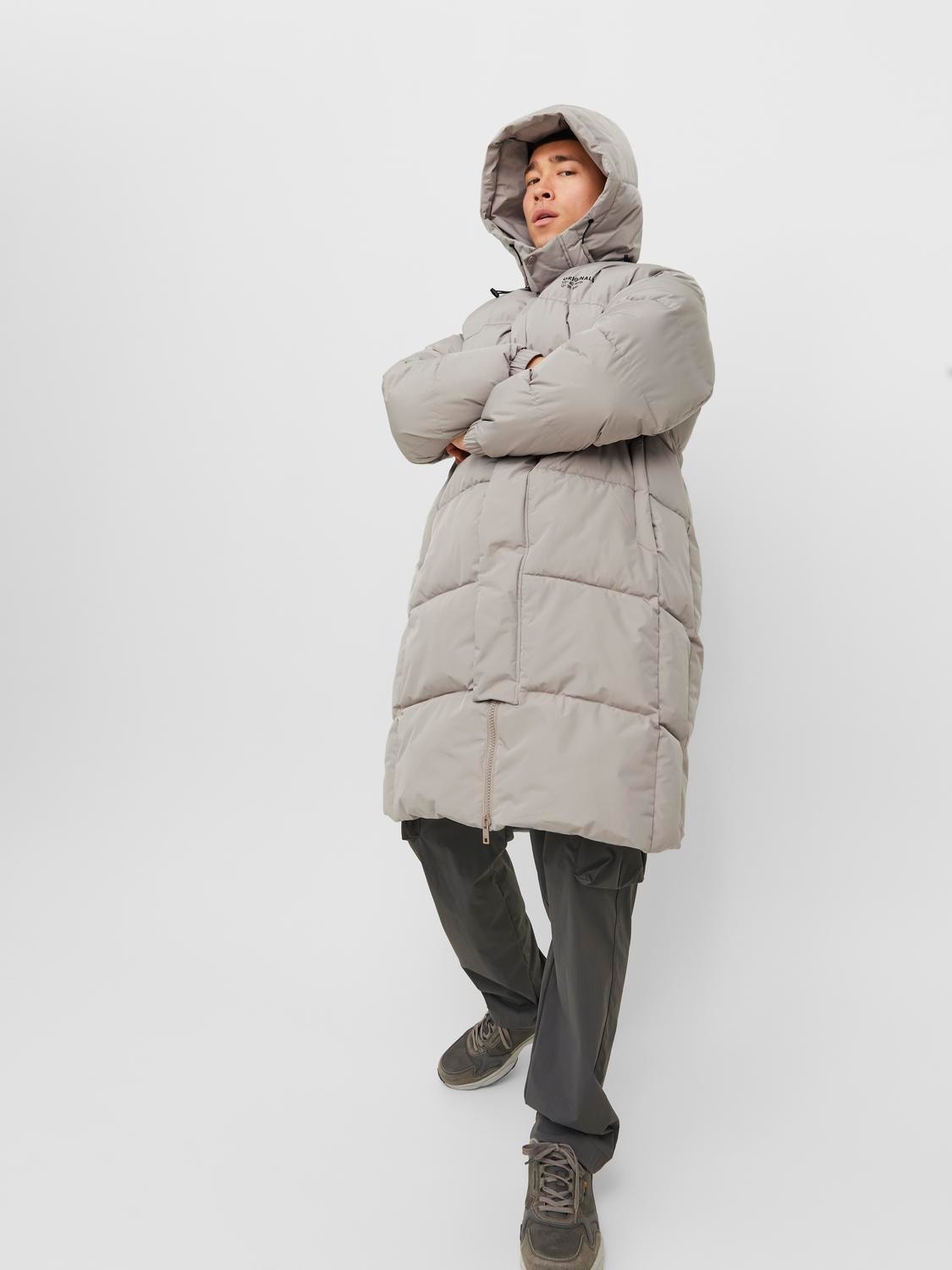 Hooded Lightweight Longline Puffer Jacket