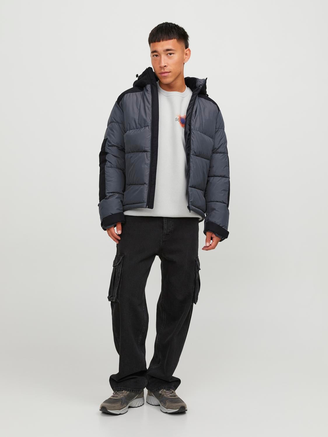 Jack & Jones Dynejakke -Asphalt - 12239001