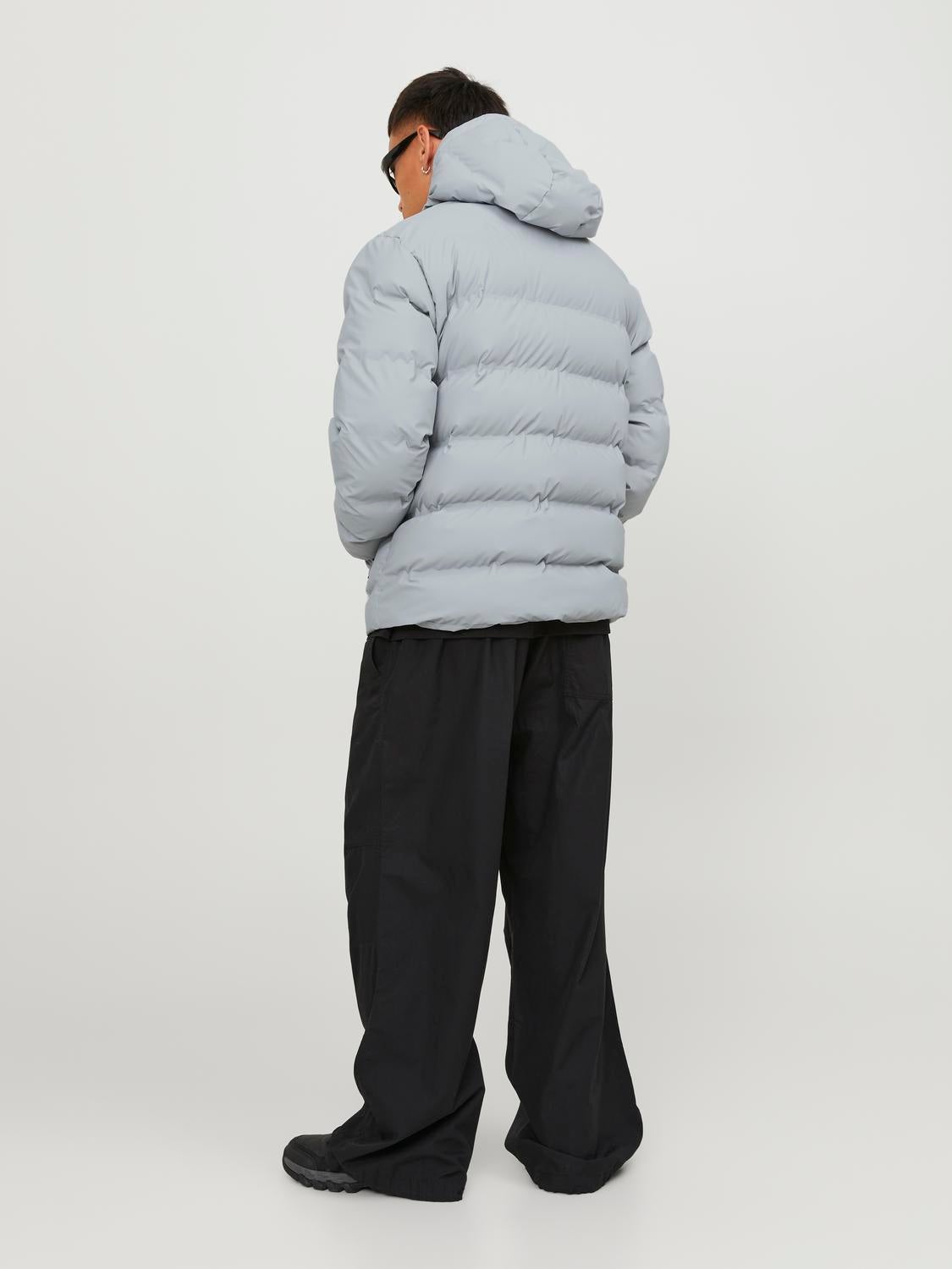 Jack And Jones - Doudoune Capuche Brady Gris Chiné 