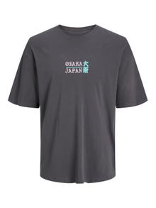 Jack & Jones Printed Crew neck T-shirt -Asphalt - 12239203