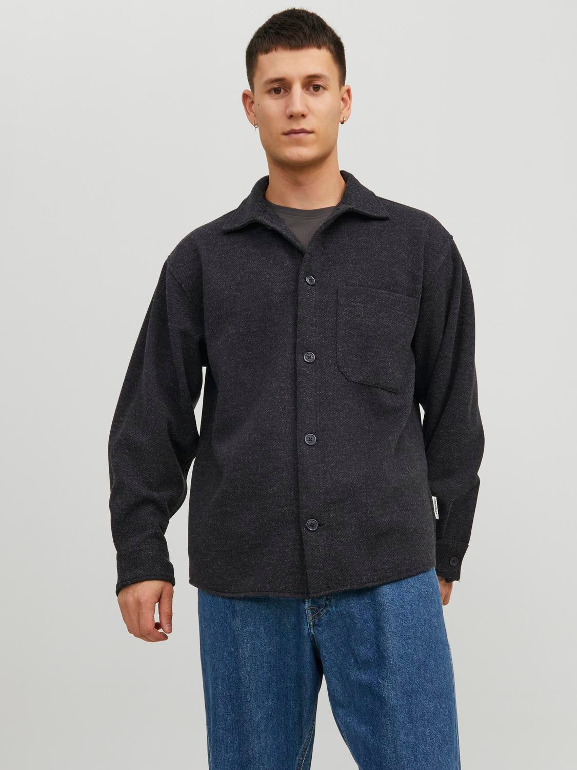 Normal Geschnitten Overshirt