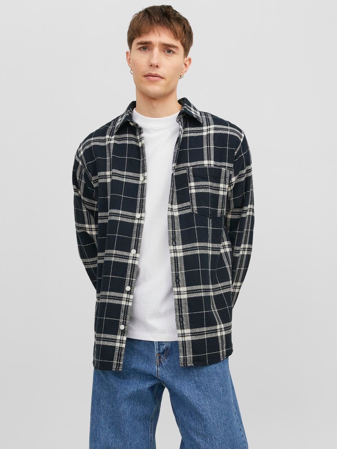 Jack & Jones Regular Fit Karo marškiniai -Black - 12239308