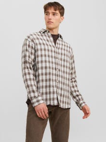 Jack & Jones Regular Fit Rutig skjorta -Chocolate Brown - 12239322