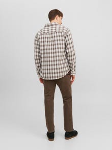 Jack & Jones Regular Fit Rutete skjorte -Chocolate Brown - 12239322