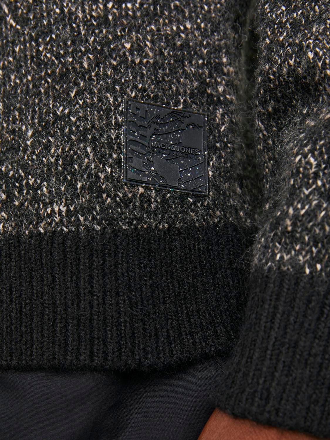 Jack & Jones Melanžas Apatinis megztinis -Black - 12239460