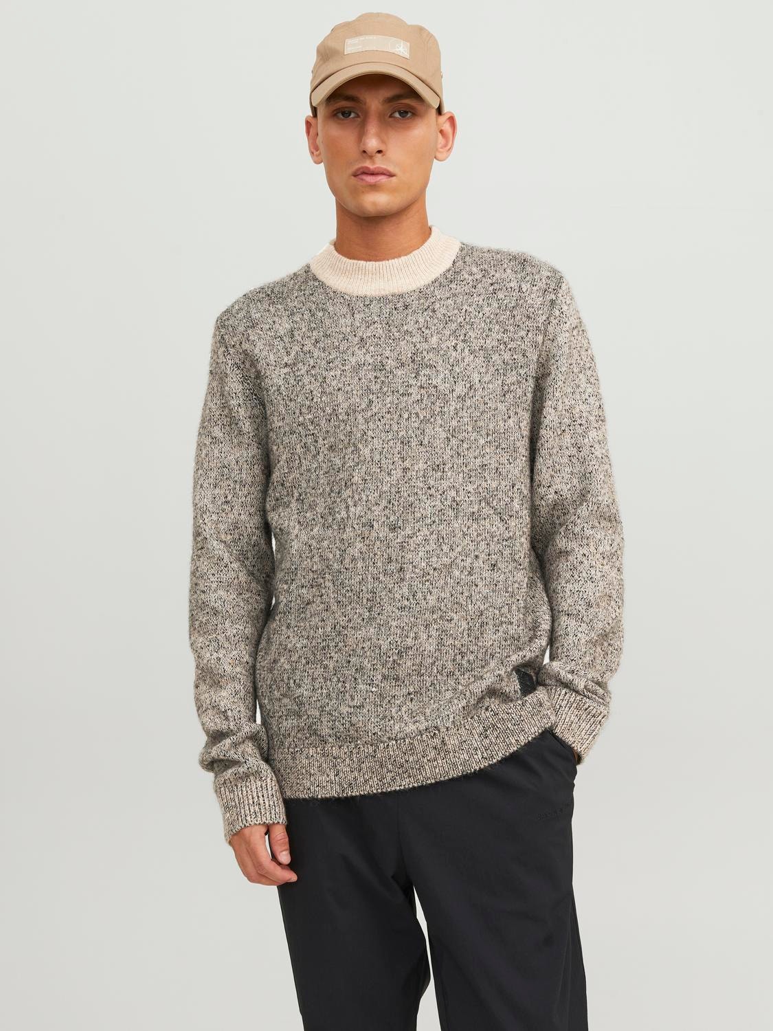 Jack & Jones Meliert Strickpullover mit Rundhals -Peyote - 12239460