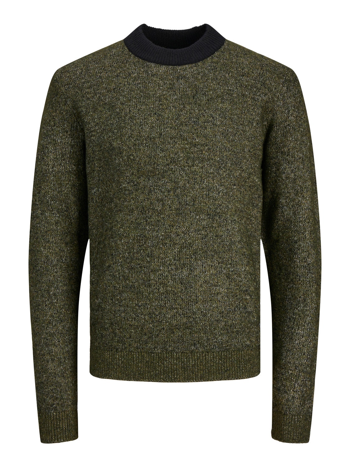 Jack & Jones Melanż Sweter z dzianiny z okrągłym dekoltem -Olive Night - 12239460