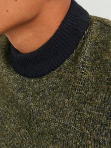 Jack & Jones Melanžas Apatinis megztinis -Olive Night - 12239460