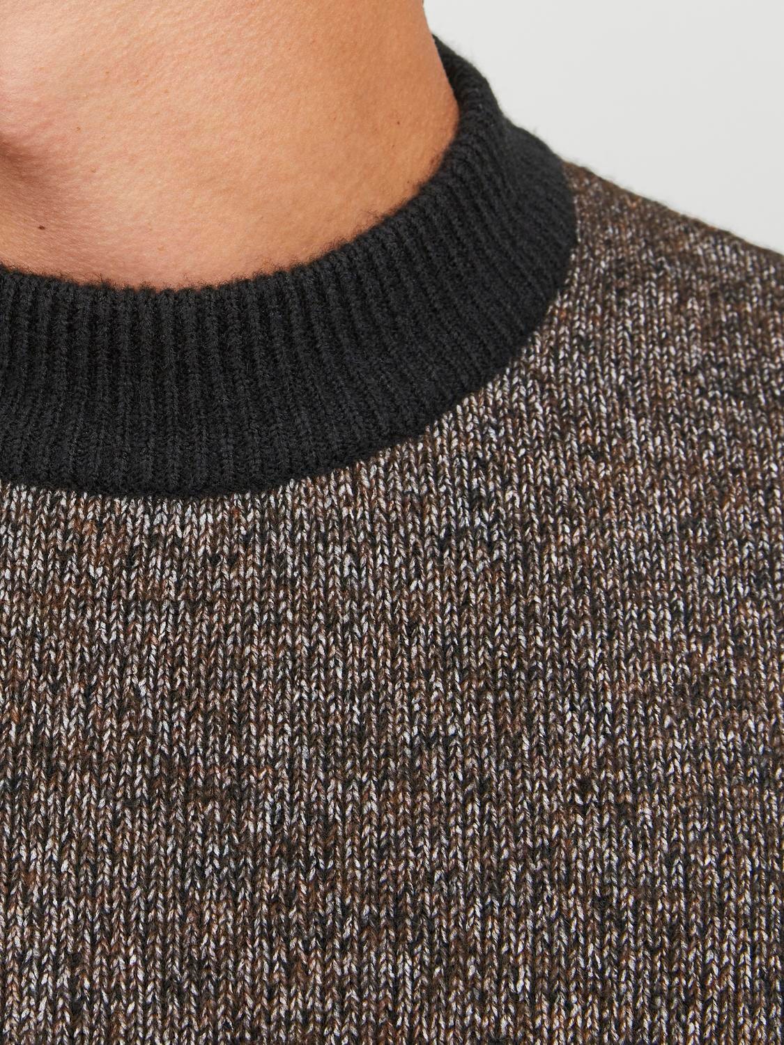 Jack & Jones Meliert Strickpullover mit Rundhals -Seal Brown - 12239460