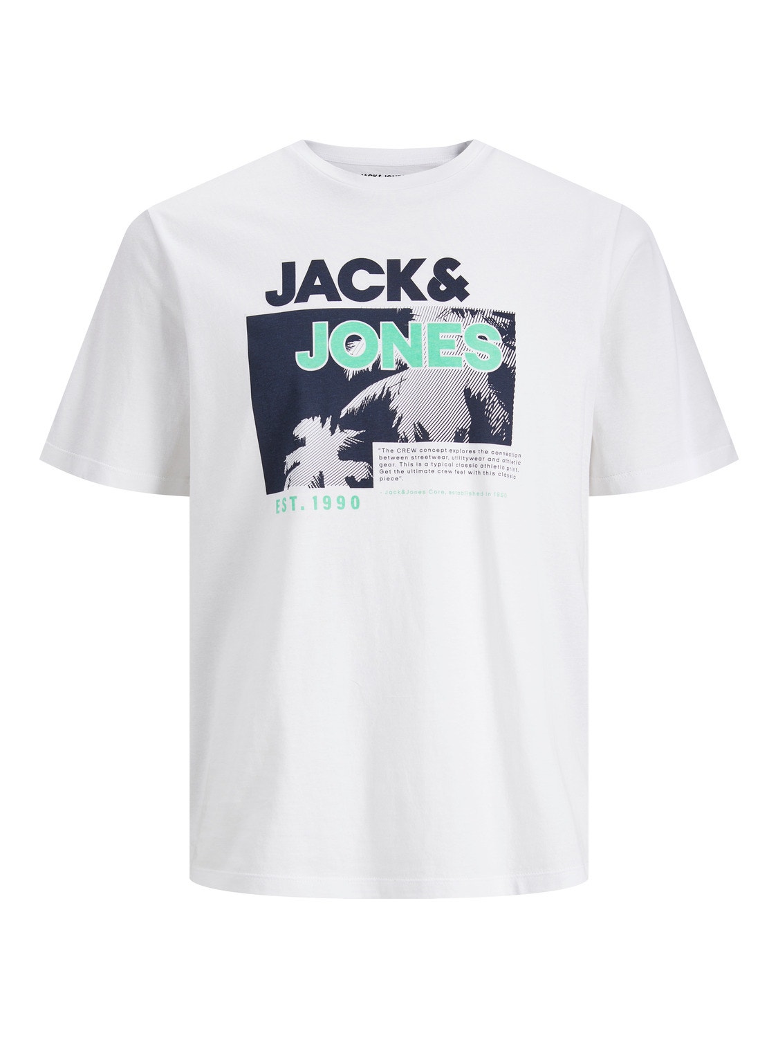 Jack & Jones Logo Crew neck T-shirt -White - 12239462