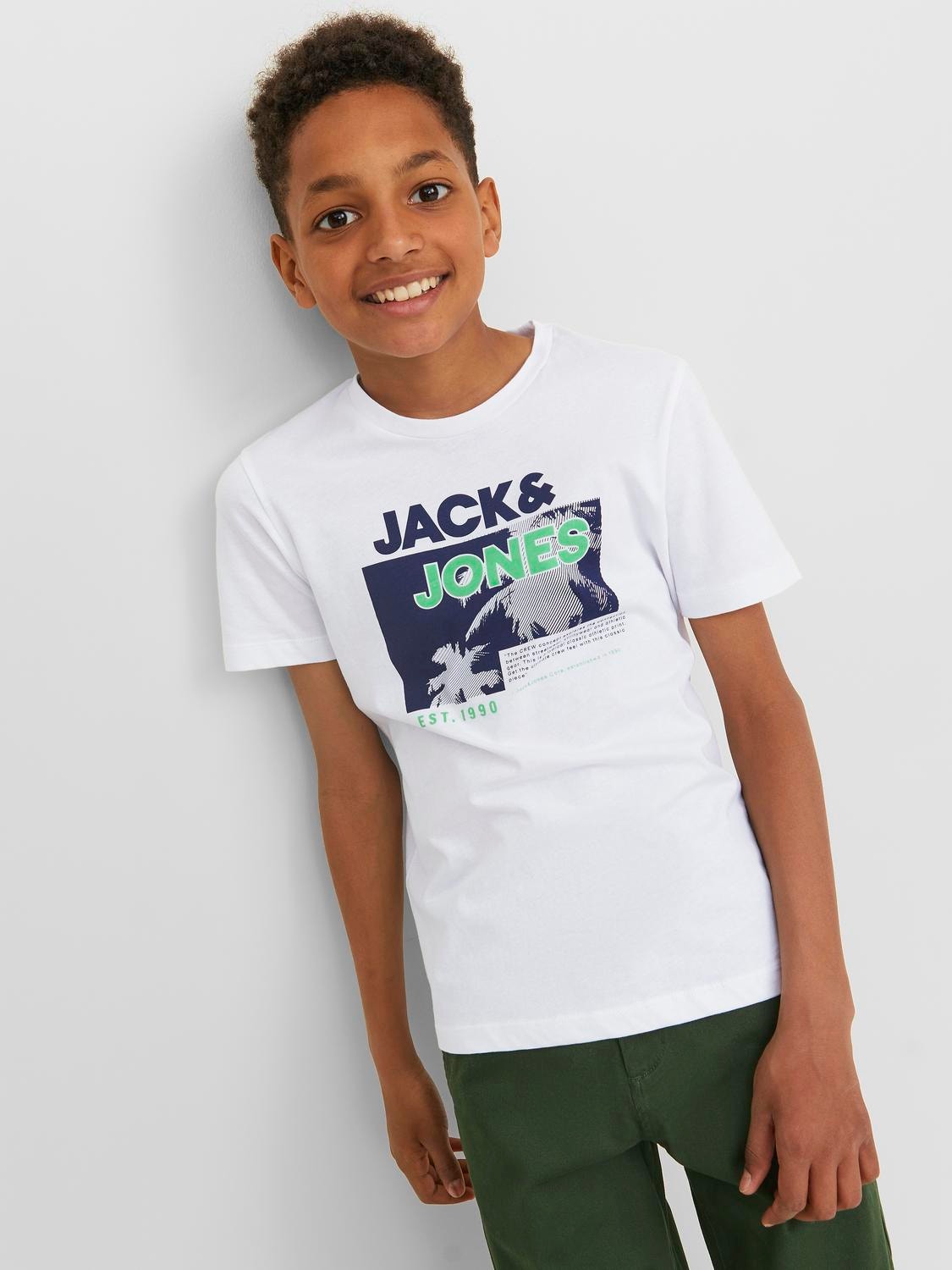 Jack & Jones Logo T-shirt For boys -White - 12239540