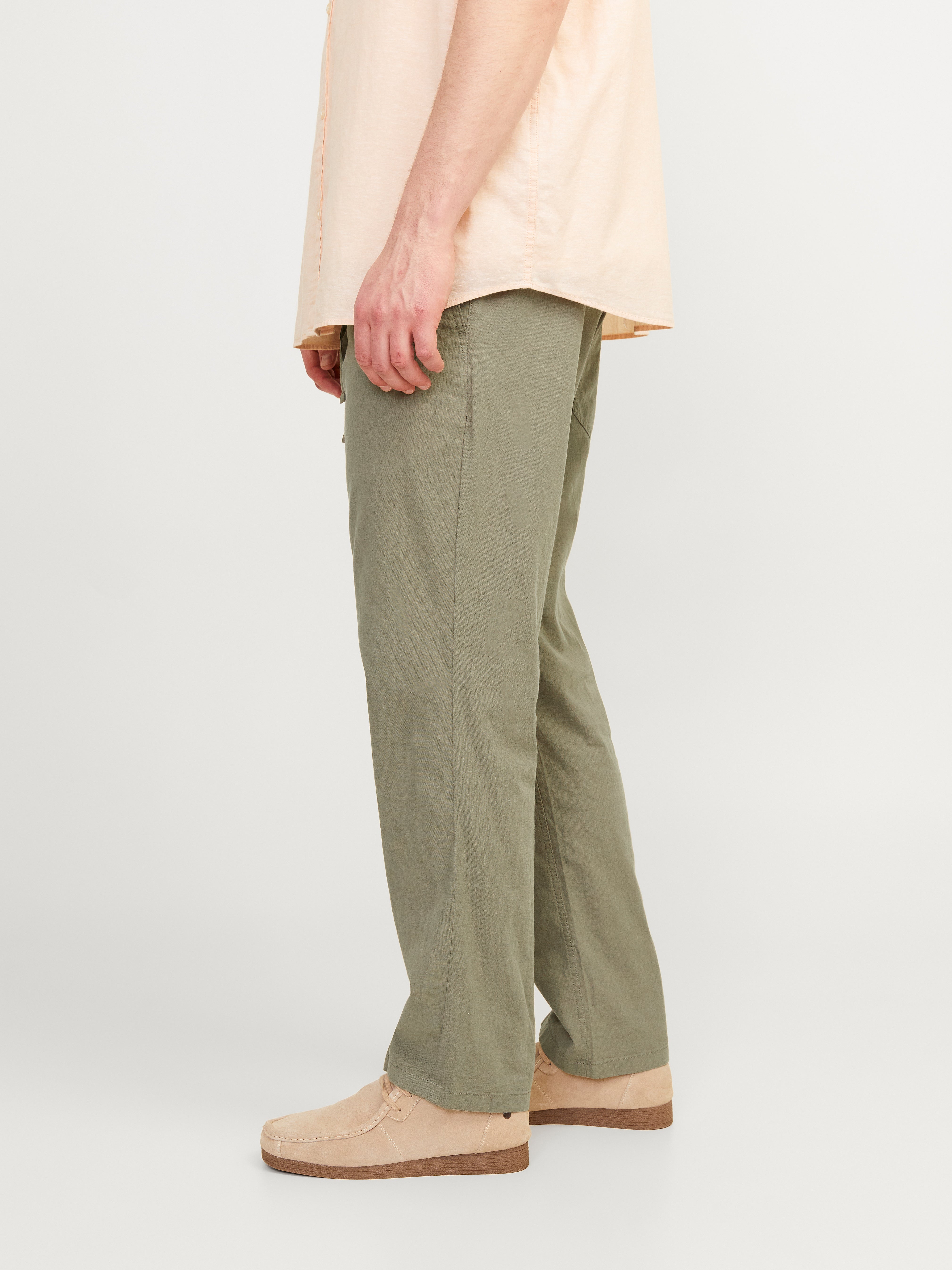 Pants Elastic Waist offers Carrot Cut Pants - Brown