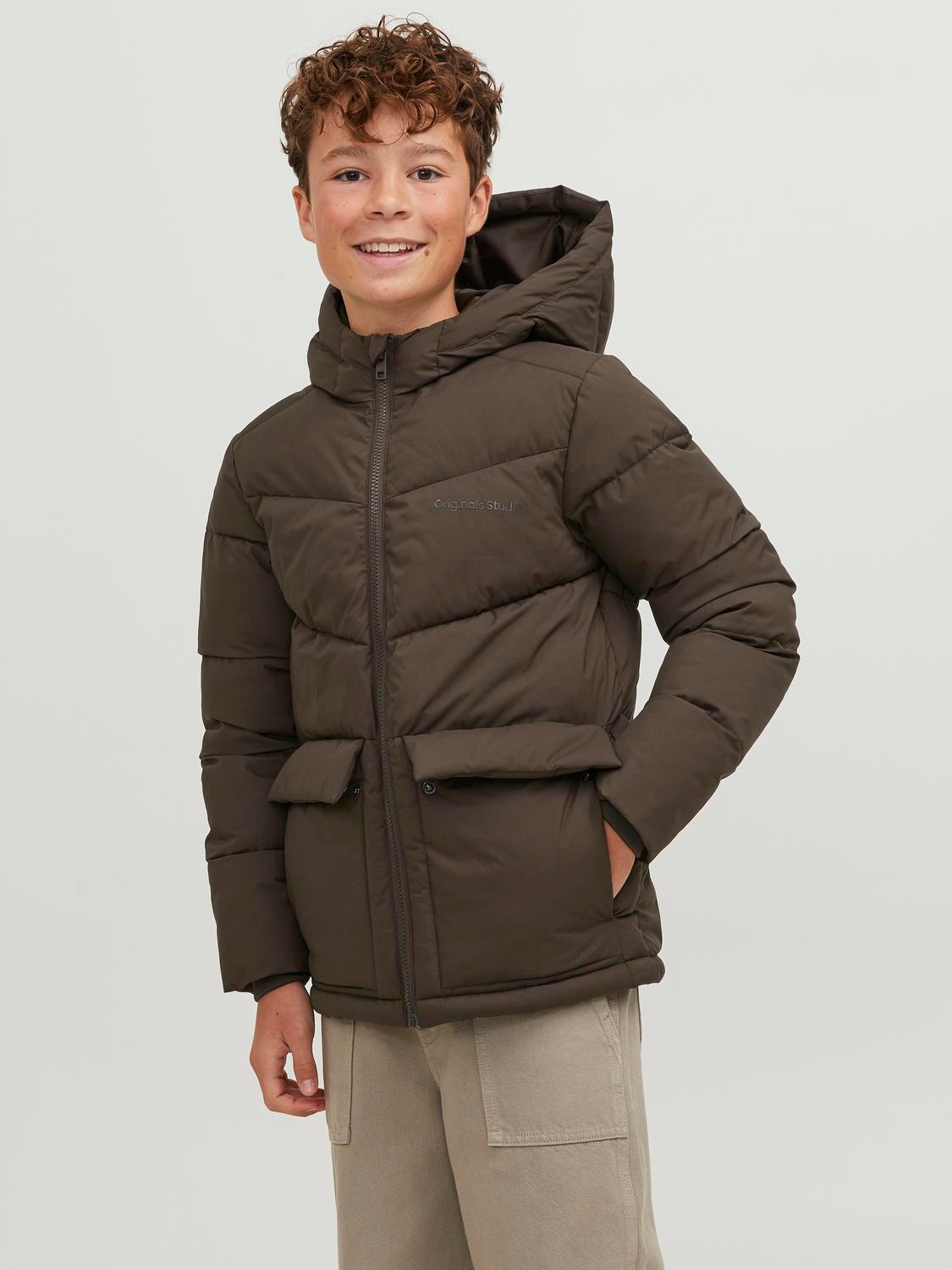 Jack & Jones Puffer jacket For boys -Chocolate Brown - 12239782