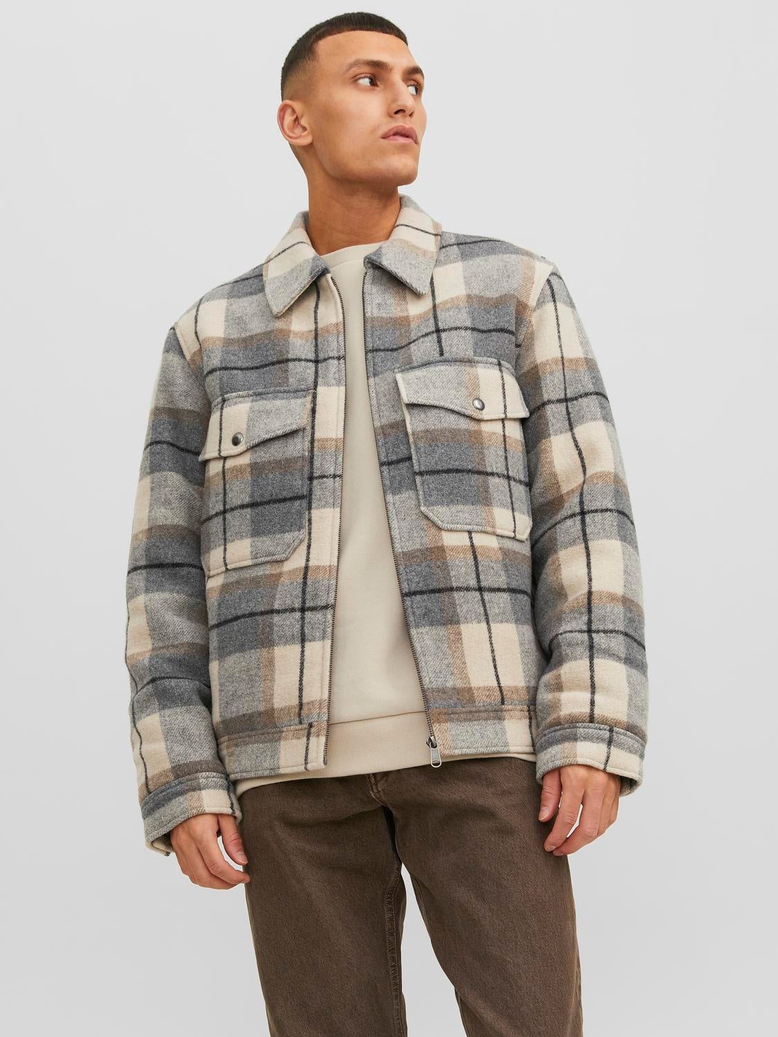 Flannel padded hot sale jacket