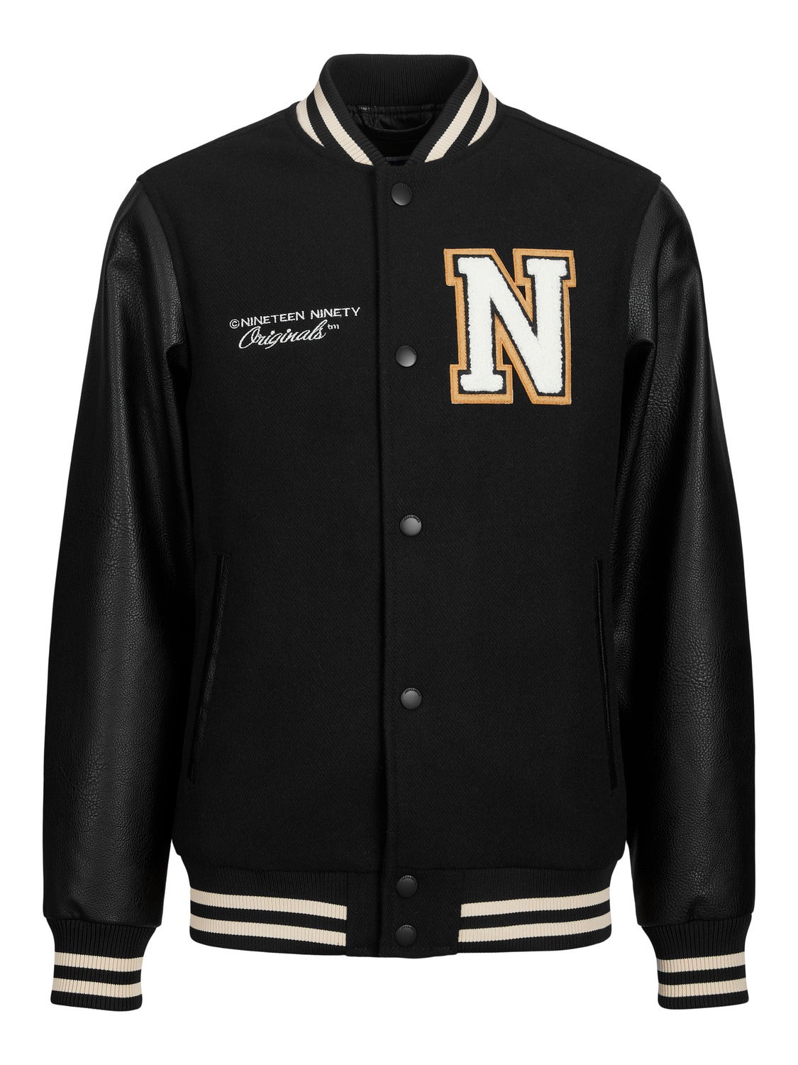 Boys black hot sale bomber jacket