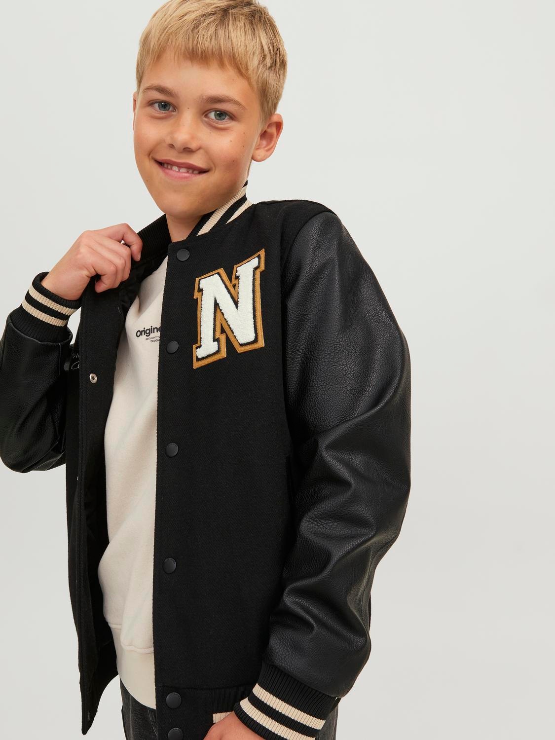 Jack & Jones Baseball jacket For boys -Black - 12239791