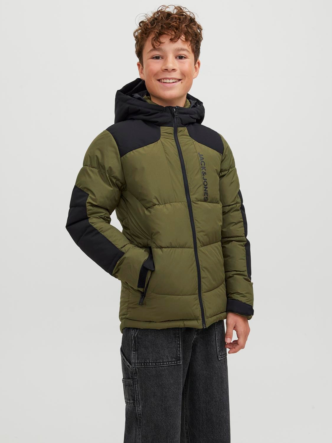 Jack & Jones Καπιτονέ μπουφάν Για αγόρια -Olive Night - 12239956