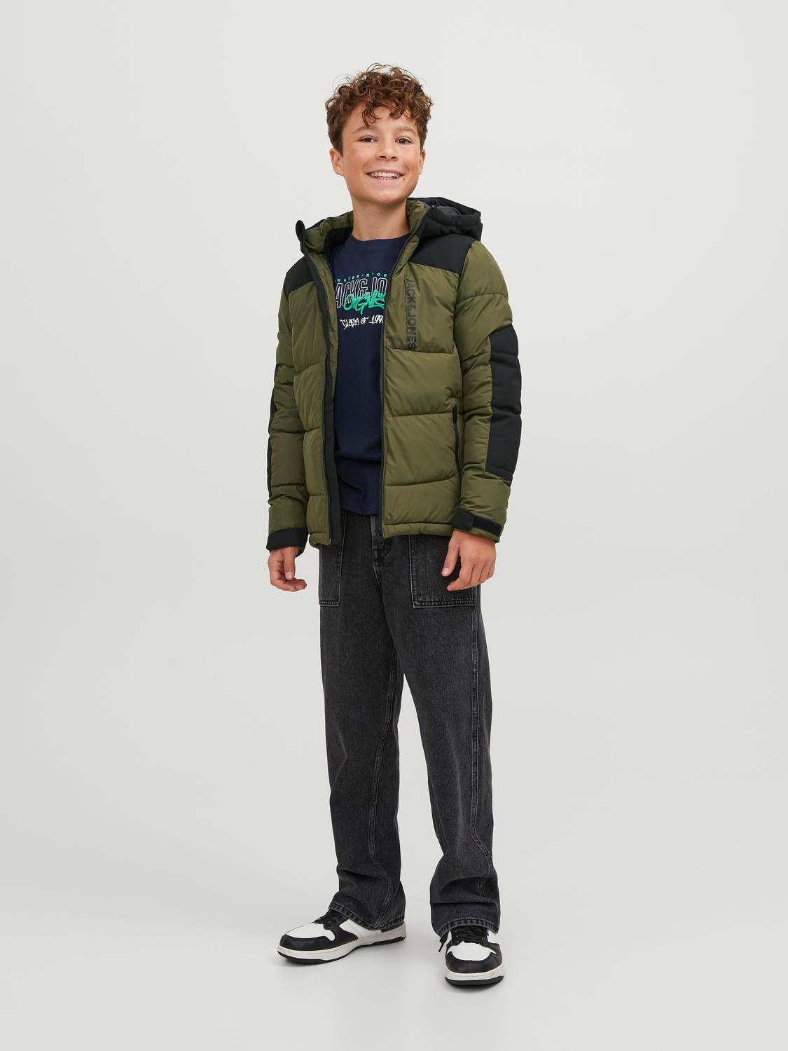 Jack & Jones Casaco Acolchoado Para meninos -Olive Night - 12239956