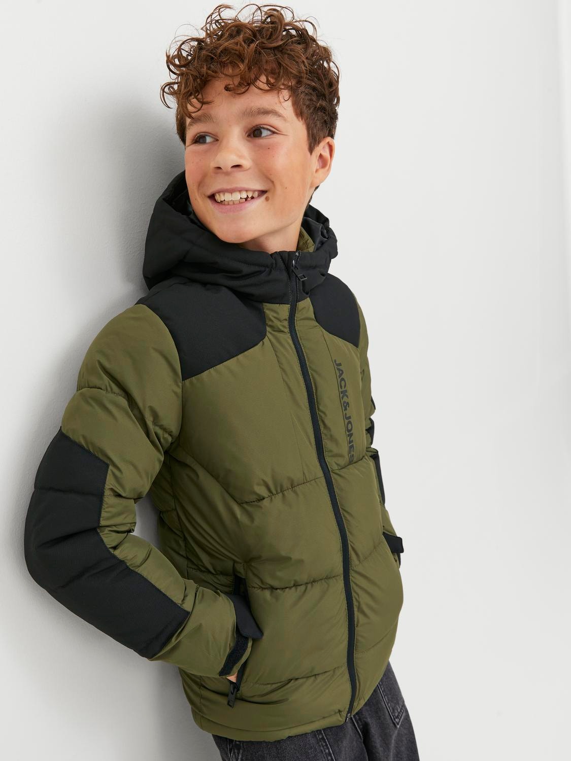 Jack & Jones Casaco Acolchoado Para meninos -Olive Night - 12239956