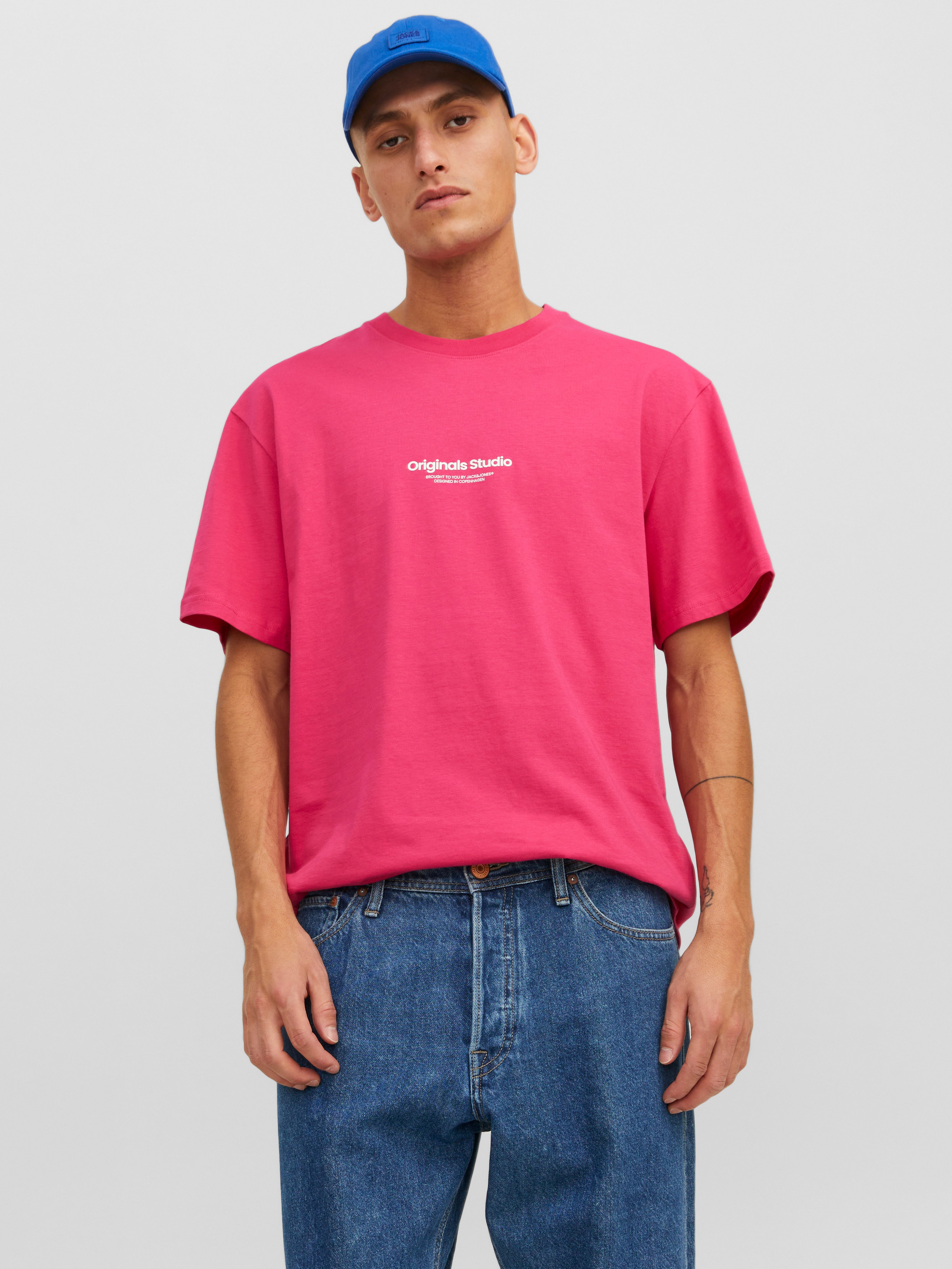 T-shirt Imprimé Col Rond - Jack & Jones - Modalova