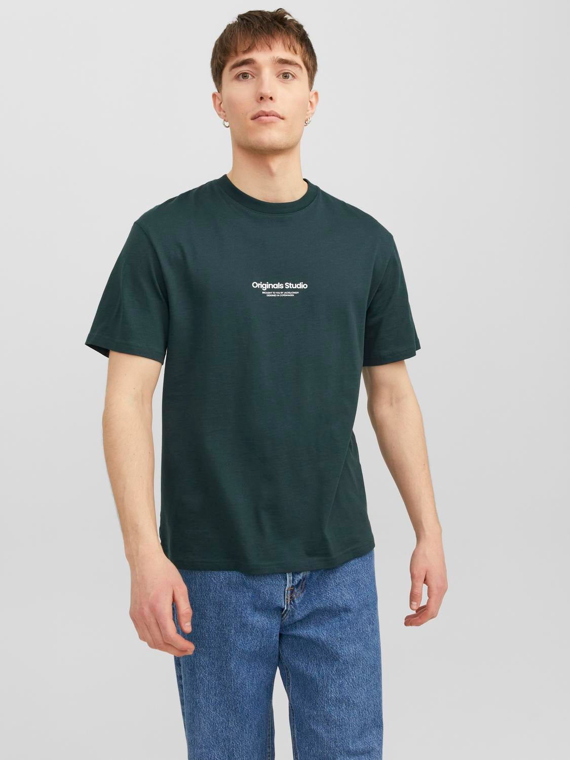 T-shirt Imprimé Col Rond - Jack & Jones - Modalova