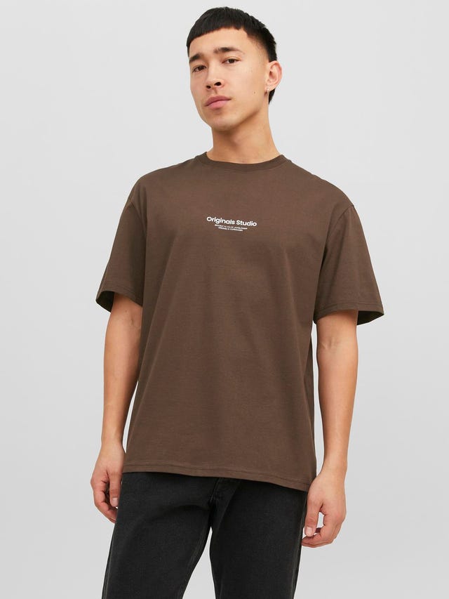 Jack & Jones Nadruk Okrągły dekolt T-shirt - 12240121