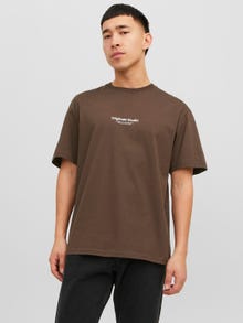 Jack & Jones T-shirt Stampato Girocollo -Chocolate Brown - 12240121