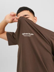 Jack & Jones Bedrukt Ronde hals T-shirt -Chocolate Brown - 12240121