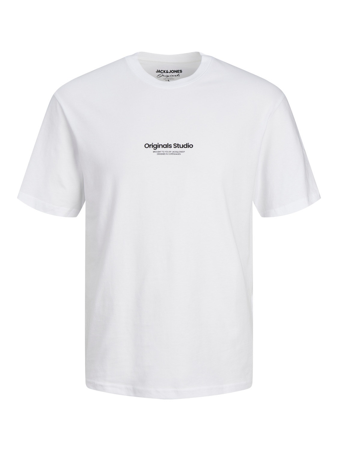 Jack & Jones Printet Crew neck T-shirt -Bright White - 12240121