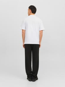Jack & Jones T-shirt Stampato Girocollo -Bright White - 12240121