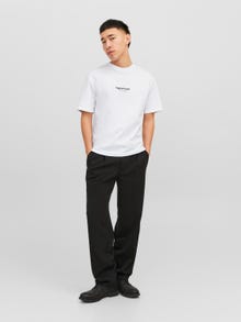 Jack & Jones Spausdintas raštas Apskritas kaklas Marškinėliai -Bright White - 12240121