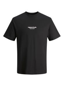 Jack & Jones Bedrukt Ronde hals T-shirt -Black - 12240121