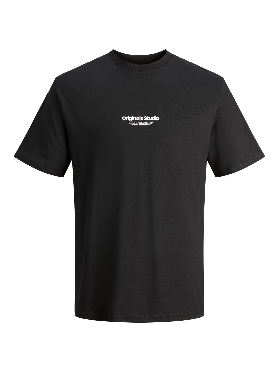 Jack & Jones Printed Crew neck T-shirt -Black - 12240121