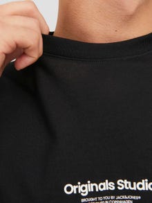 Jack & Jones T-shirt Estampar Decote Redondo -Black - 12240121