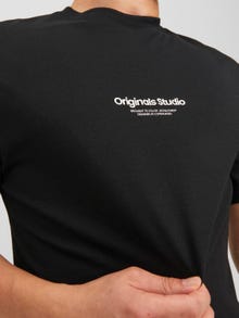 Jack & Jones Gedrukt Ronde hals T-shirt -Black - 12240121