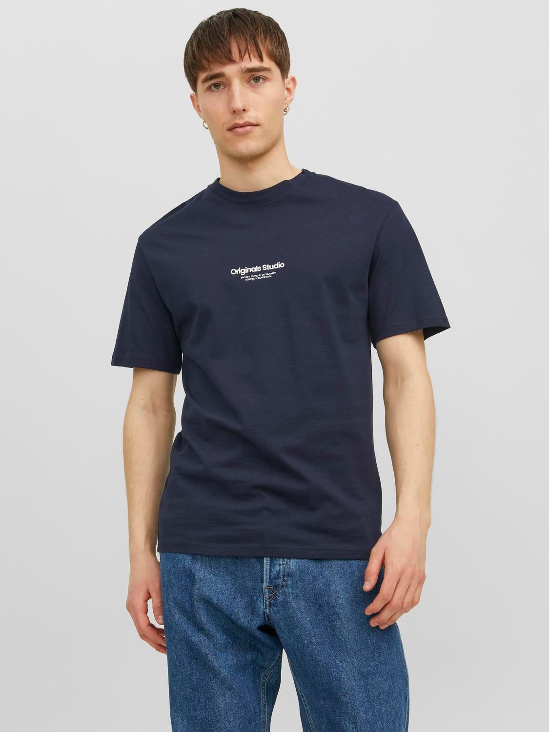 T-shirt Imprimé Col Rond - Jack & Jones - Modalova