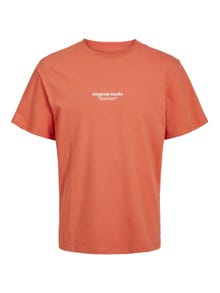 Jack & Jones T-shirt Estampar Decote Redondo -Ginger - 12240121
