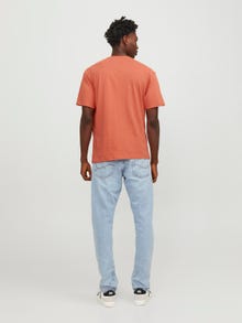 Jack & Jones Nyomott mintás Környak Trikó -Ginger - 12240121