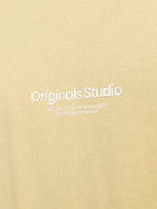 Jack & Jones Nadruk Okrągły dekolt T-shirt -Italian Straw - 12240121