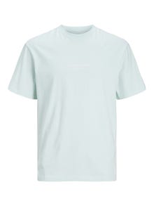 Jack & Jones Printet Crew neck T-shirt -Skylight - 12240121