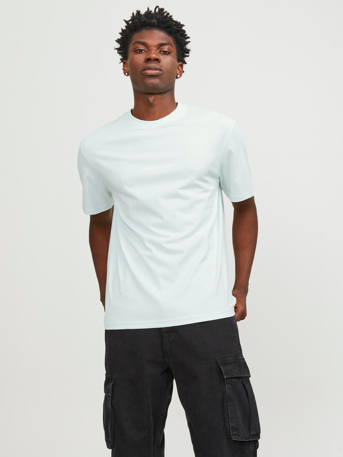 T-shirt Imprimé Col Rond - Jack & Jones - Modalova