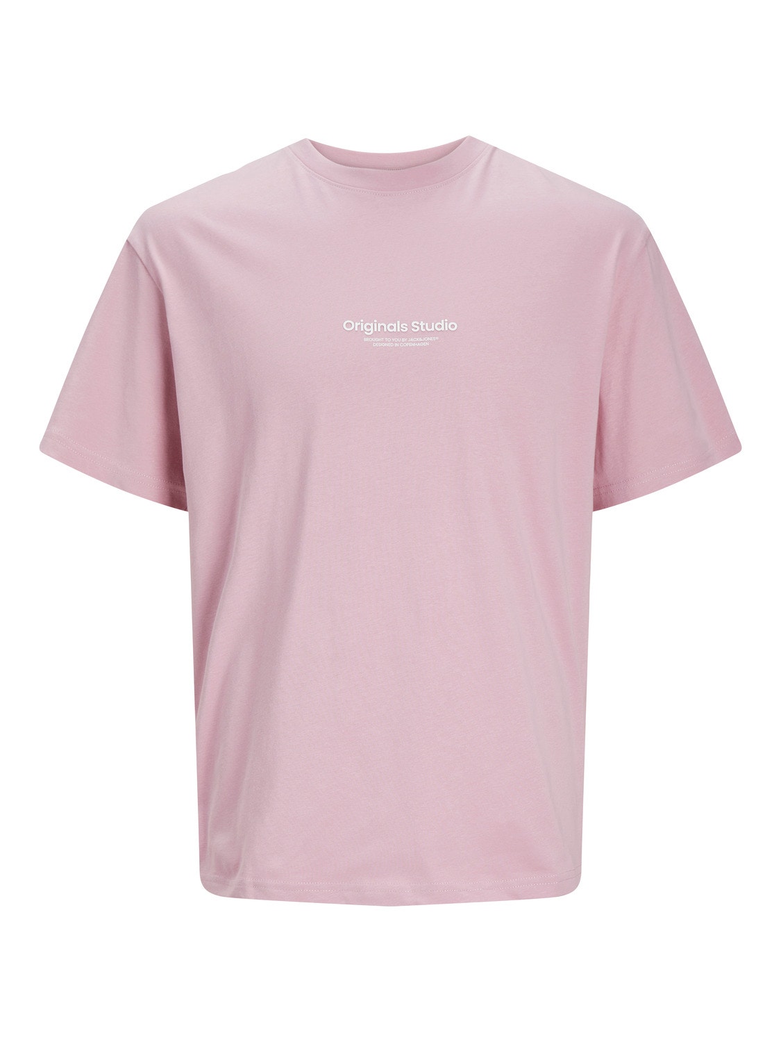 Jack & Jones Printet Crew neck T-shirt -Pink Nectar - 12240121