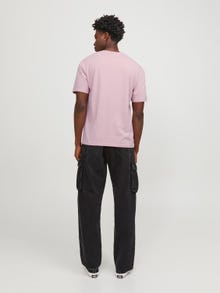 Jack & Jones Gedruckt Rundhals T-shirt -Pink Nectar - 12240121