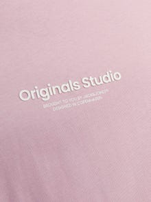 Jack & Jones Printet Crew neck T-shirt -Pink Nectar - 12240121