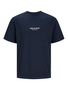Jack & Jones Printet Crew neck T-shirt -Sky Captain - 12240121