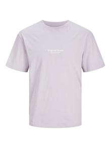 Jack & Jones Printed Crew neck T-shirt -Lavender Frost - 12240121