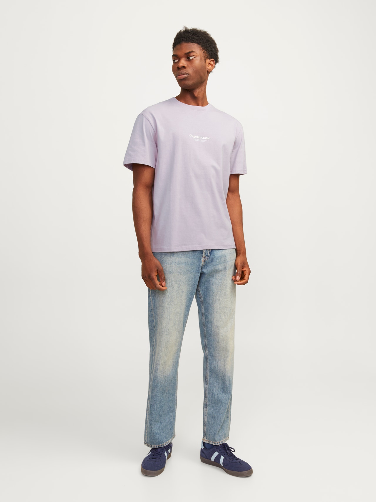 Jack & Jones T-shirt Estampar Decote Redondo -Lavender Frost - 12240121